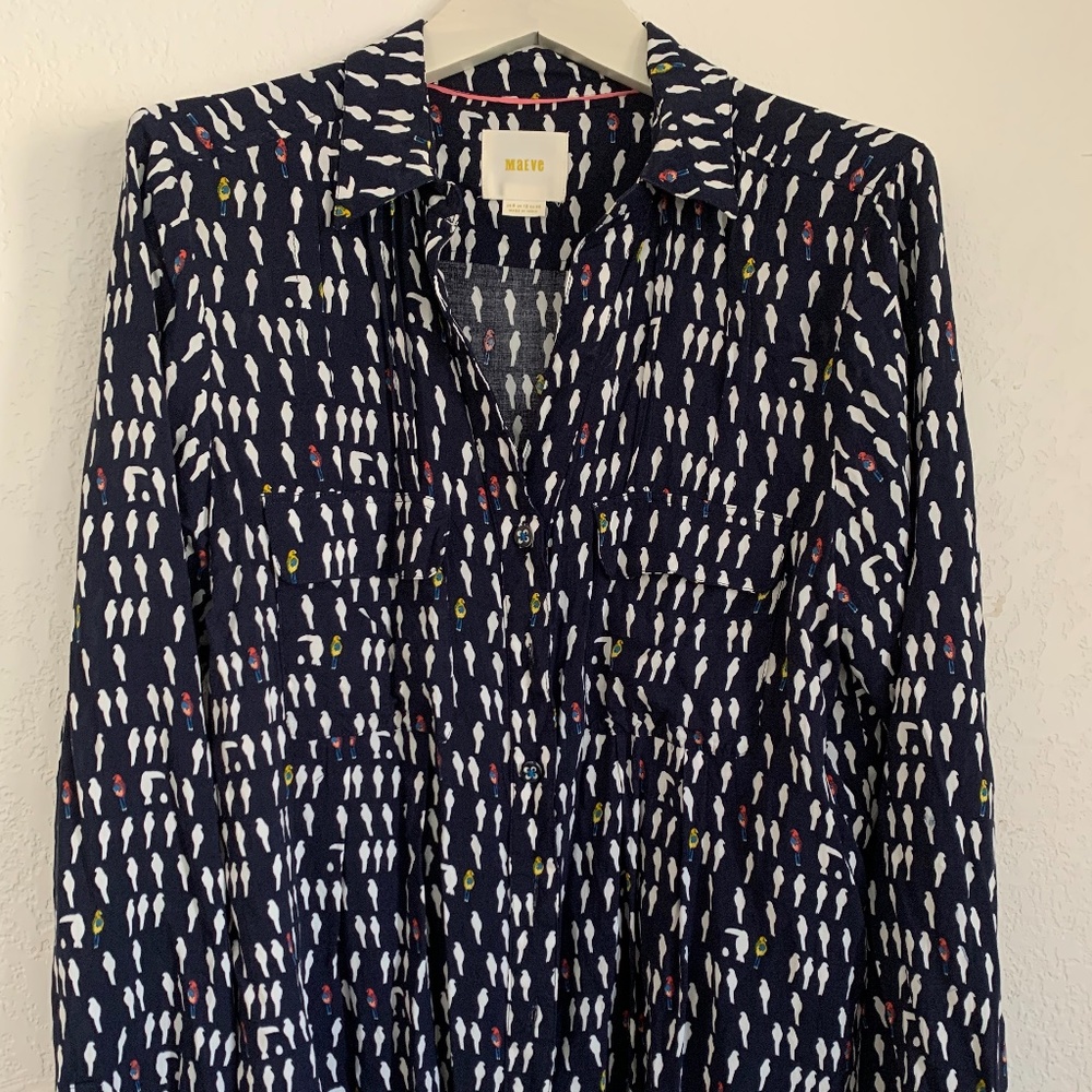 Cute print button down shirt
